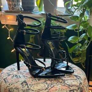 Black Leather Heels